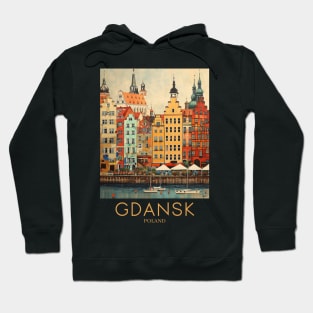 A Pop Art Travel Print of Gdansk - Poland Hoodie